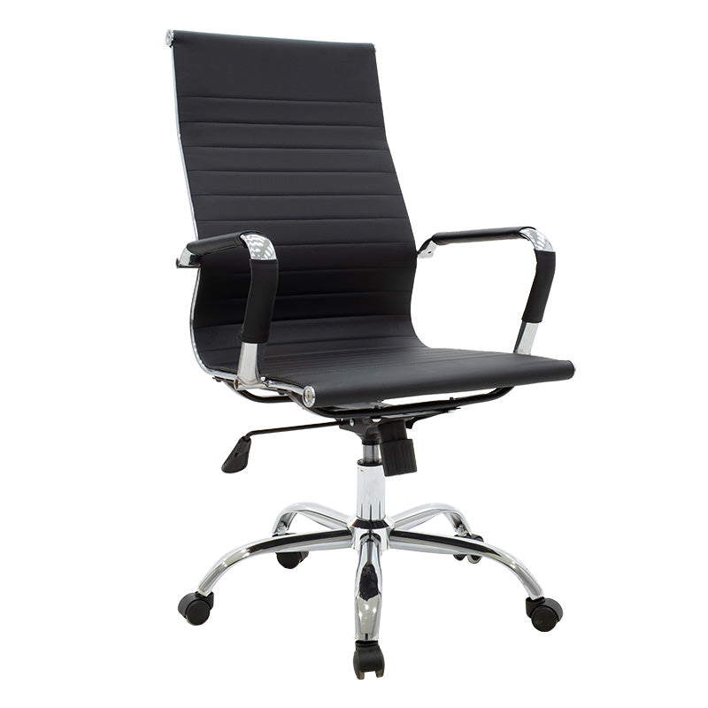 Καρέκλα γραφείου διευθυντή Valter  μαύρο pu 55.5x58x108εκ - Pakobazaar