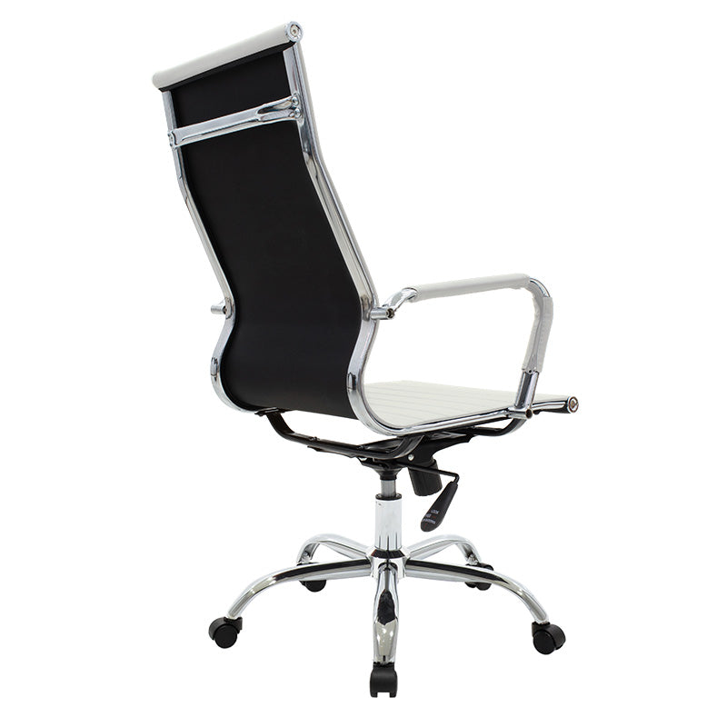 Καρέκλα γραφείου διευθυντή Valter  λευκό pu 55.5x58x108εκ - Pakobazaar