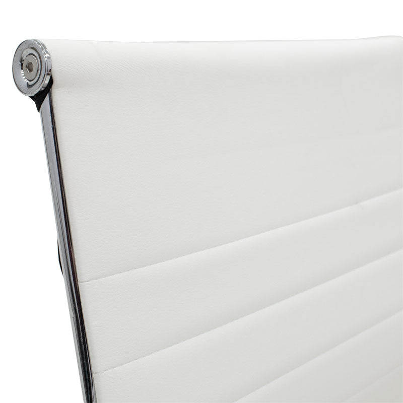 Καρέκλα γραφείου επισκέπτη Valter  λευκό pu 55.5x48x88εκ - Image 5