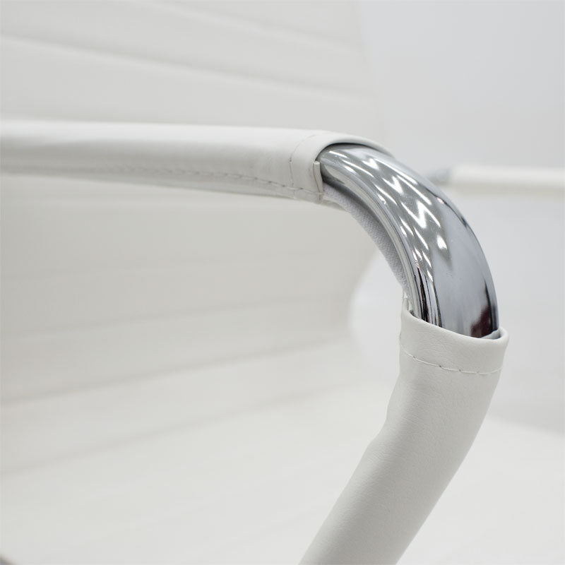 Καρέκλα γραφείου επισκέπτη Valter  λευκό pu 55.5x48x88εκ - Image 6