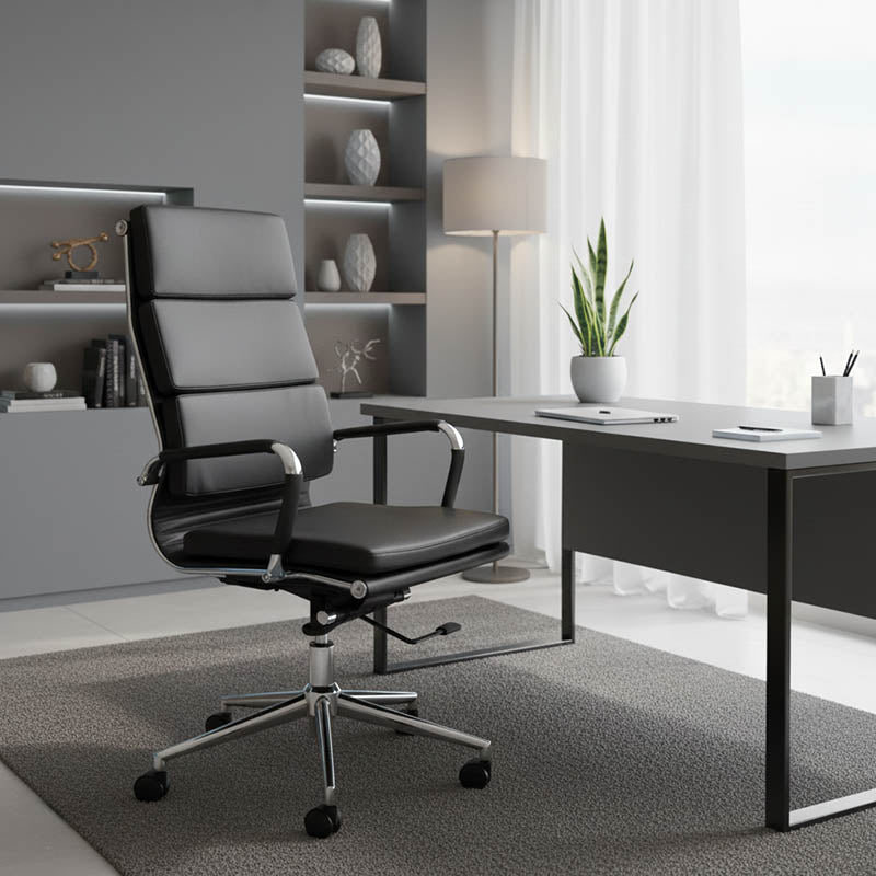 Καρέκλα γραφείου διευθυντή Tokyo  μαύρο pu 55.5x52x108εκ