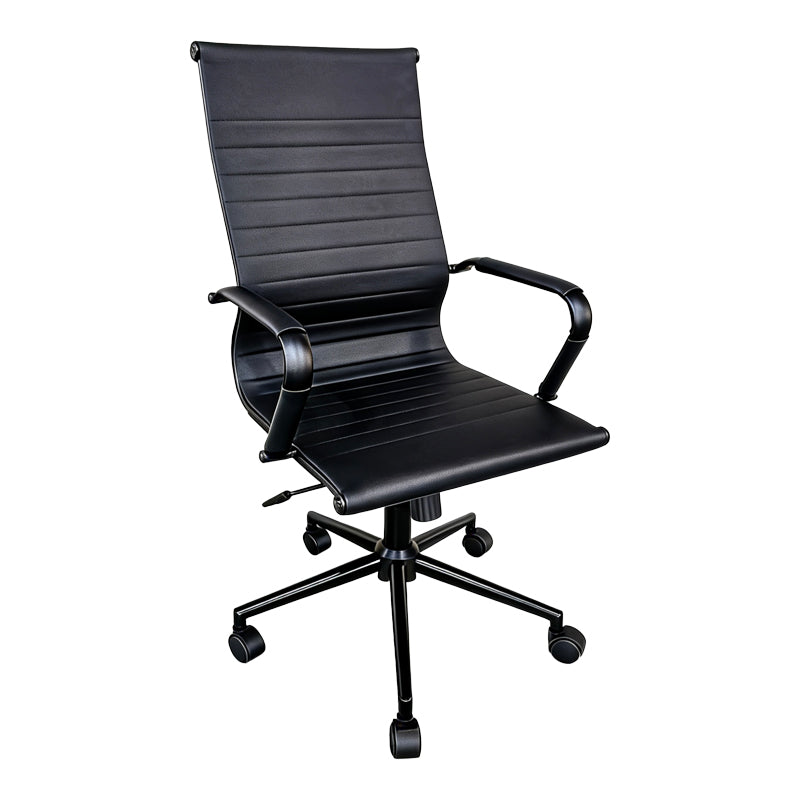 Καρέκλα γραφείου διευθυντή Valter  pu μαύρο 55.5x58x108εκ - Pakobazaar