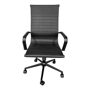Καρέκλα γραφείου διευθυντή Valter  pu μαύρο 55.5x58x108εκ - Pakobazaar
