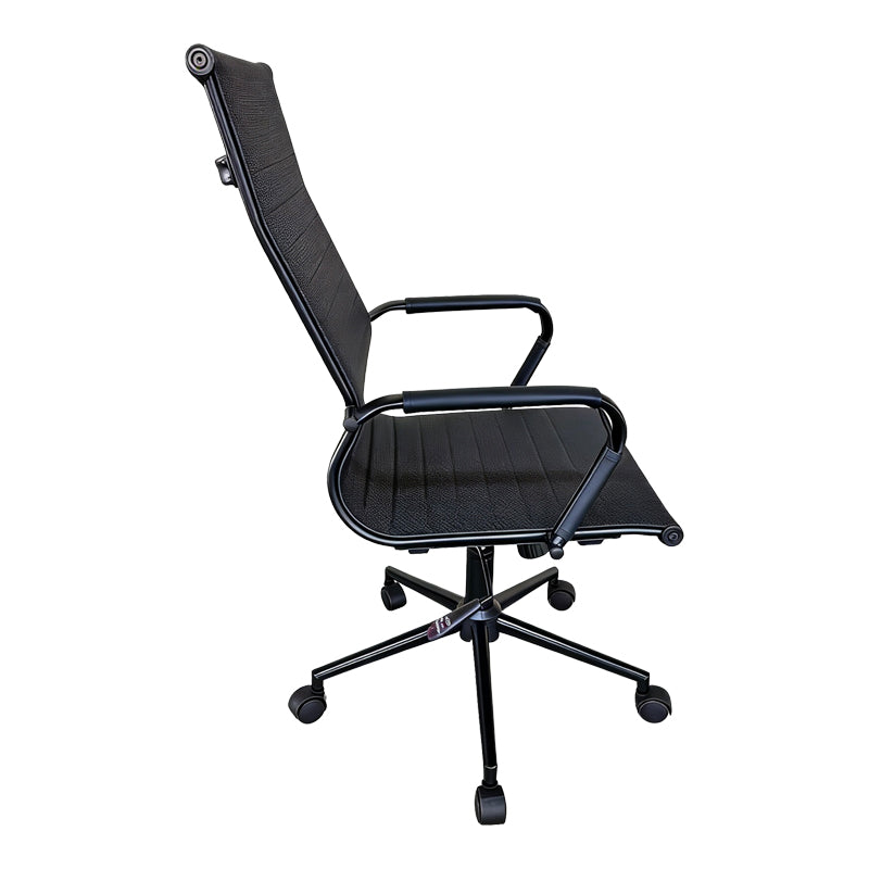Καρέκλα γραφείου διευθυντή Valter  pu μαύρο 55.5x58x108εκ - Pakobazaar