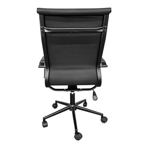 Καρέκλα γραφείου διευθυντή Valter  pu μαύρο 55.5x58x108εκ - Pakobazaar