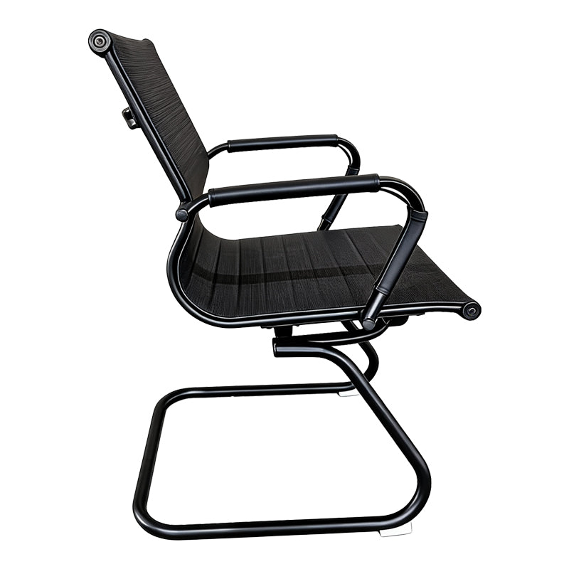 Καρέκλα γραφείου επισκέπτη Valter  pu μαύρο 55.5x48x88εκ - Pakobazaar