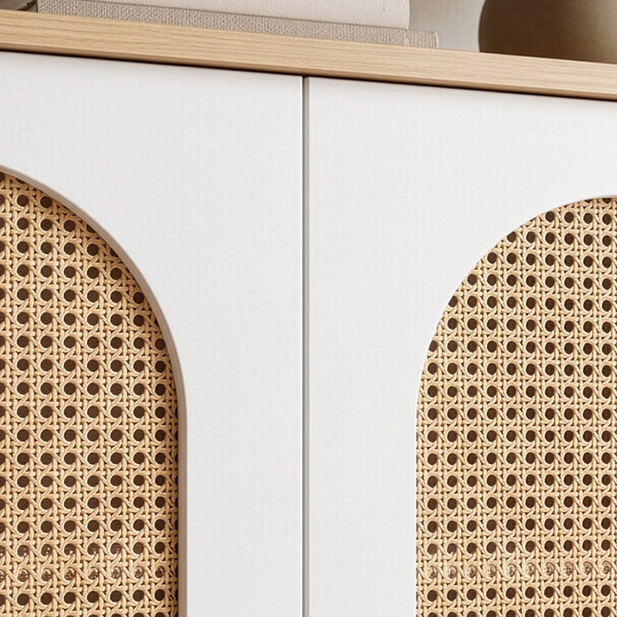 Μπουφές Ios Λευκό - Δρυς 90x41x105 εκ. MDF