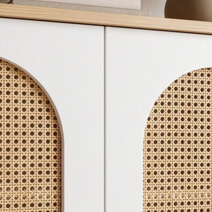 Μπουφές Ios Λευκό - Δρυς 90x41x105 εκ. MDF