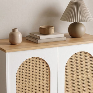 Μπουφές Ios Λευκό - Δρυς 90x41x105 εκ. MDF