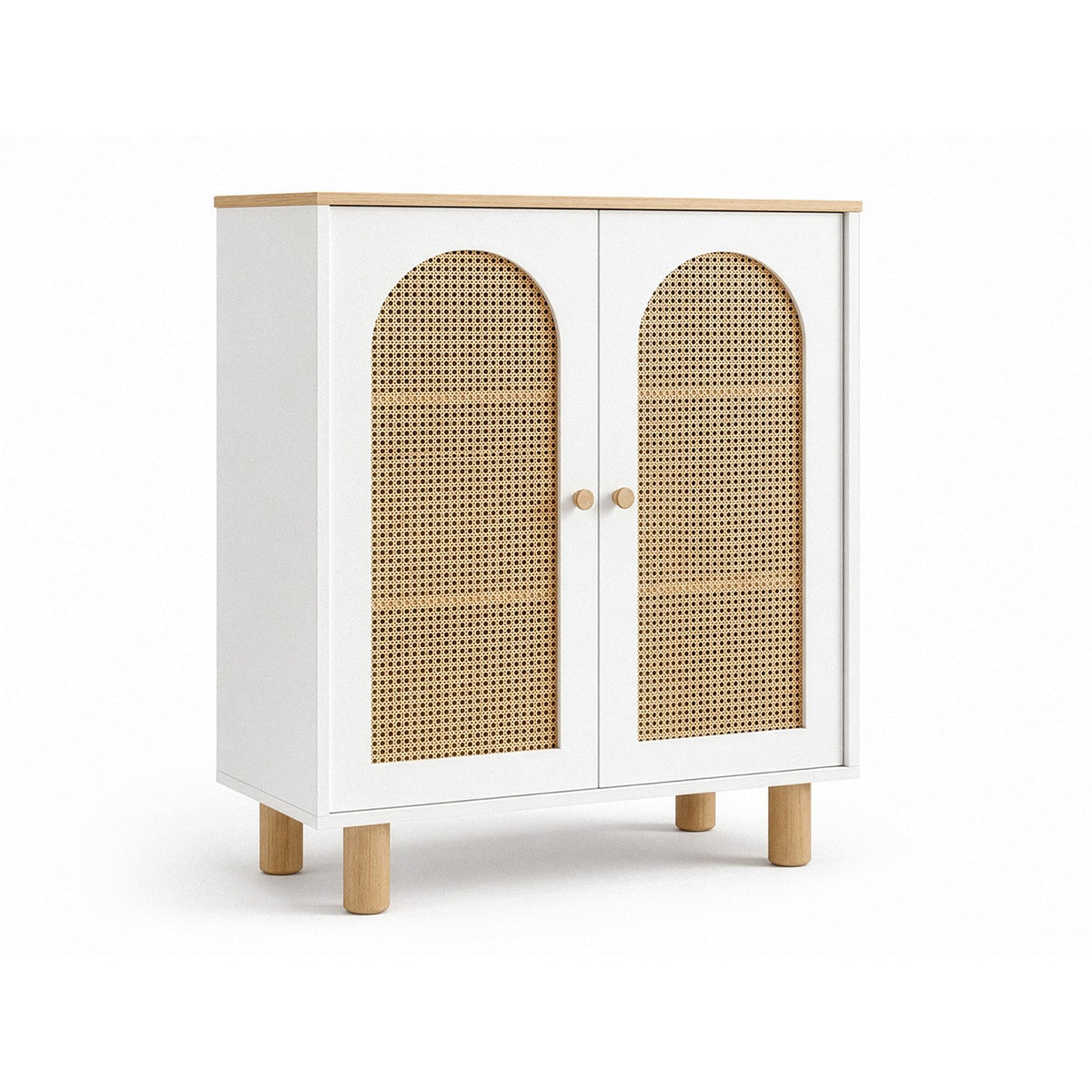 Μπουφές Ios Λευκό - Δρυς 90x41x105 εκ. MDF