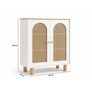 Μπουφές Ios Λευκό - Δρυς 90x41x105 εκ. MDF