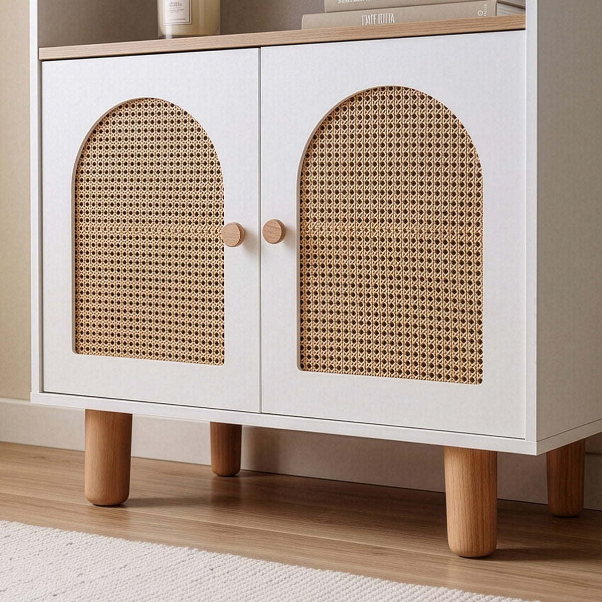 Βιβλιοθήκη Ios Λευκό - Δρυς 90x41x158 εκ. MDF