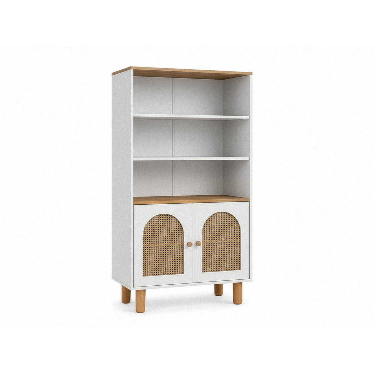 Βιβλιοθήκη Ios Λευκό - Δρυς 90x41x158 εκ. MDF