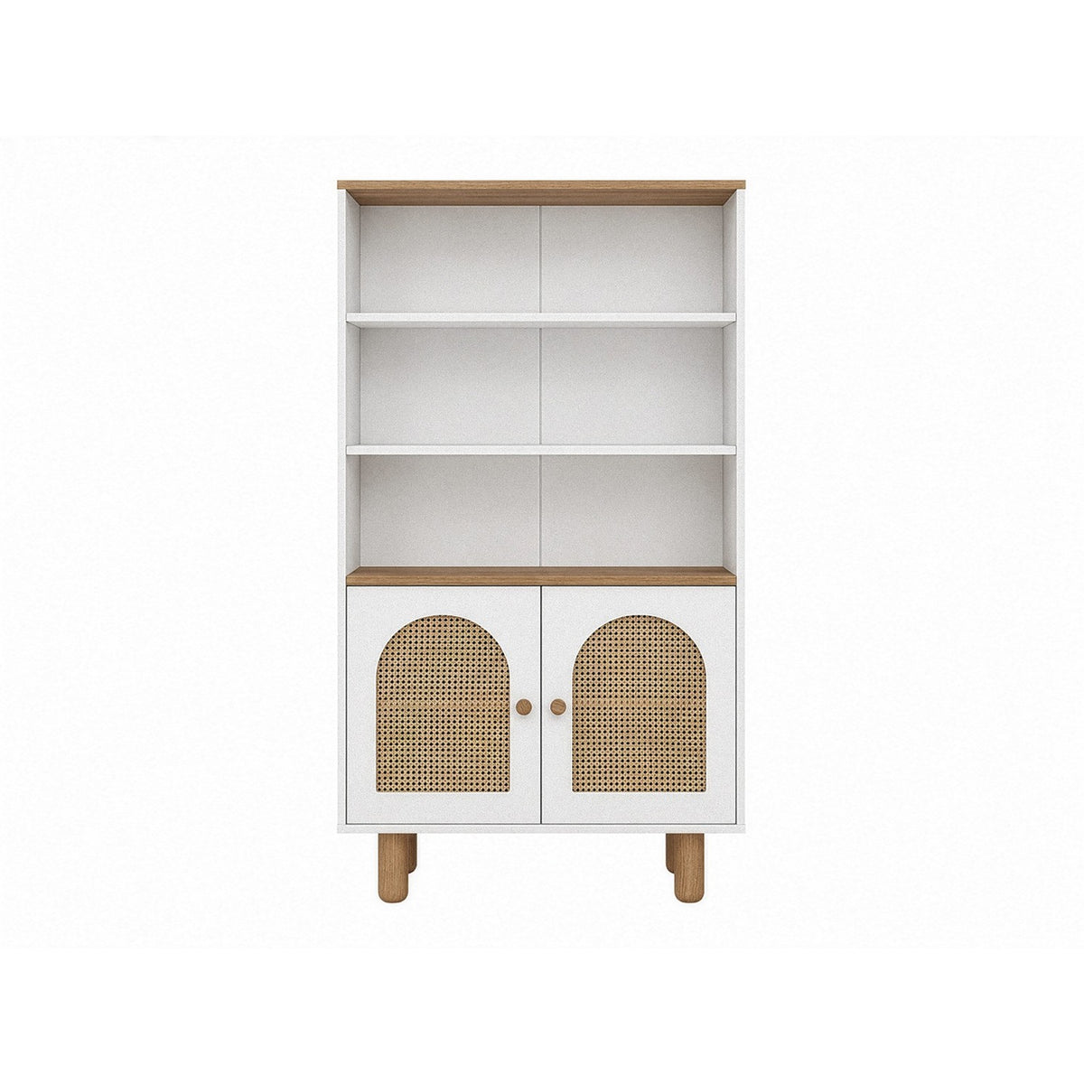 Βιβλιοθήκη Ios Λευκό - Δρυς 90x41x158 εκ. MDF