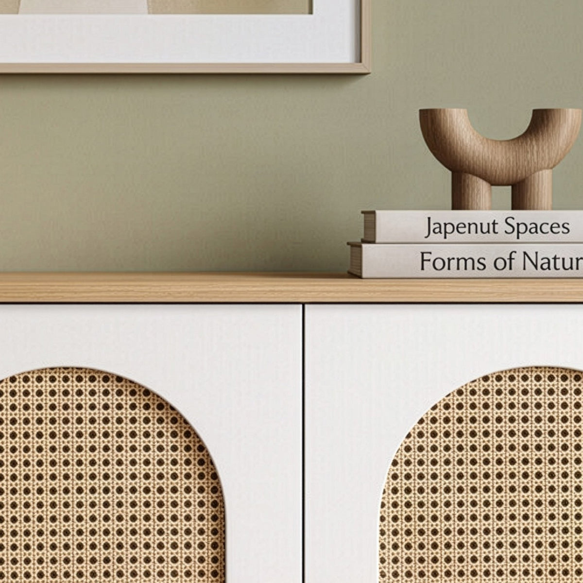 Κονσόλα Ios Λευκό - Δρυς 180x41x80 εκ. MDF - Pakobazaar
