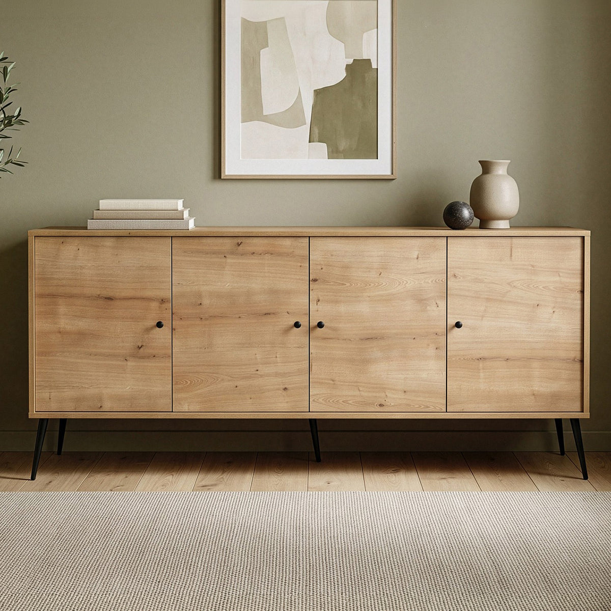 Κονσόλα Orthe Δρυς 180x41x80 εκ. Μελαμίνης