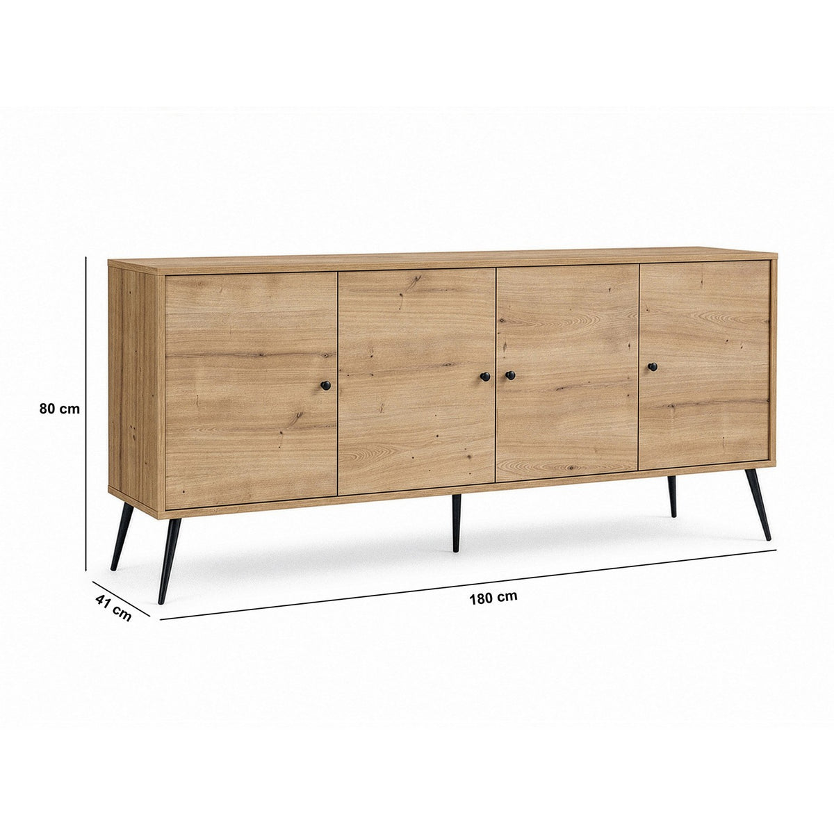 Κονσόλα Orthe Δρυς 180x41x80 εκ. Μελαμίνης