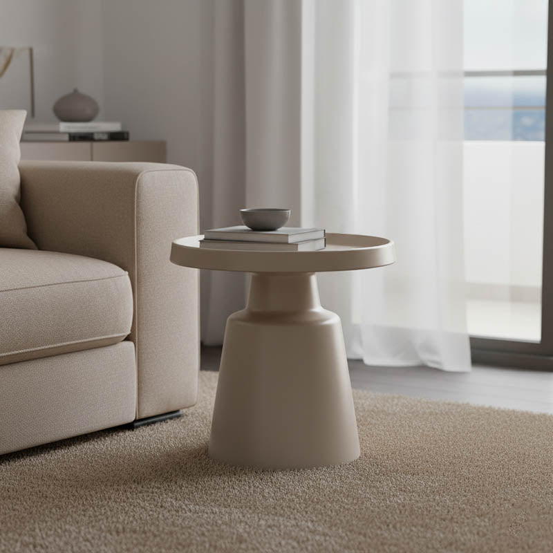 Βοηθητικό τραπέζι Ginoze  μέταλλο σε cappuccino απόχρωση Φ50x50.5εκ - Pakobazaar