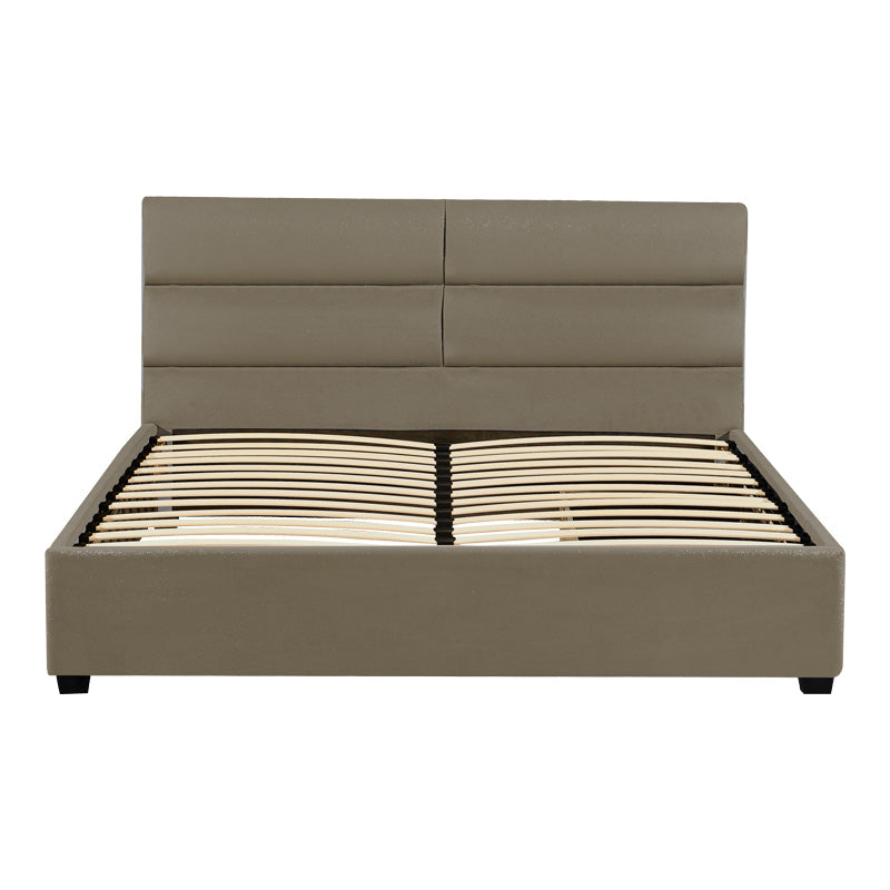 Κρεβάτι διπλό Anay  με συρτάρι ύφασμα μπεζ 160x200εκ