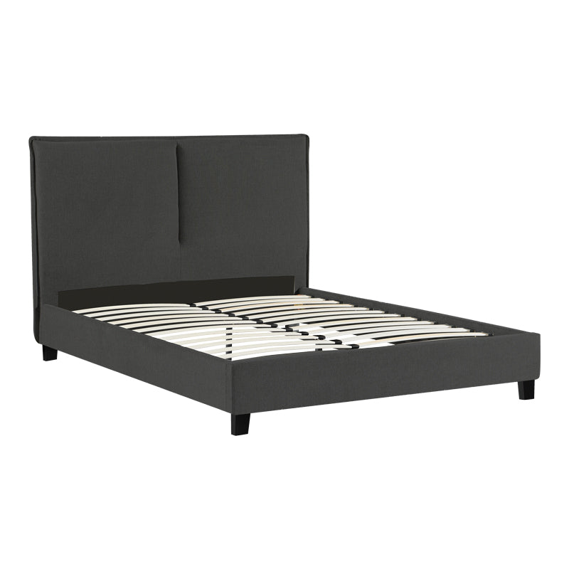 Κρεβάτι διπλό Majus  ύφασμα ανθρακί 160x200εκ - Pakobazaar
