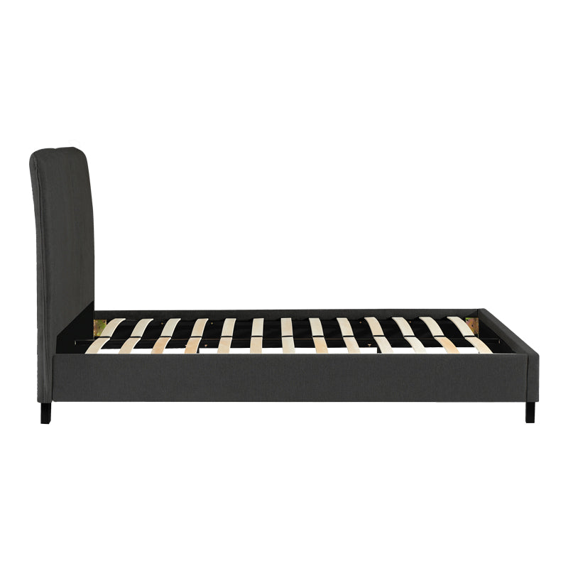 Κρεβάτι διπλό Majus  ύφασμα ανθρακί 160x200εκ - Pakobazaar
