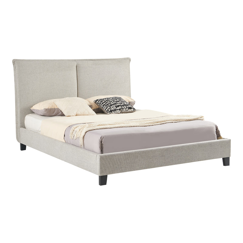 Κρεβάτι διπλό Majus  ύφασμα γκρι-μπεζ 160x200εκ - Pakobazaar
