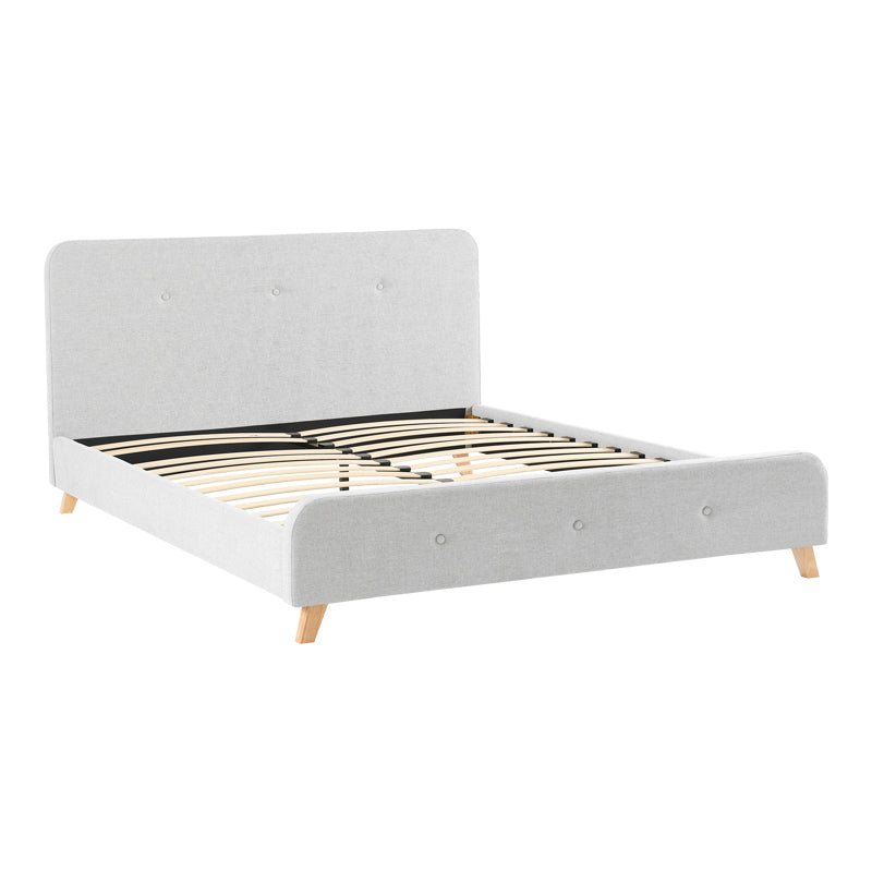 Κρεβάτι διπλό Restel  ύφασμα γκρι 160x200εκ - Image 3