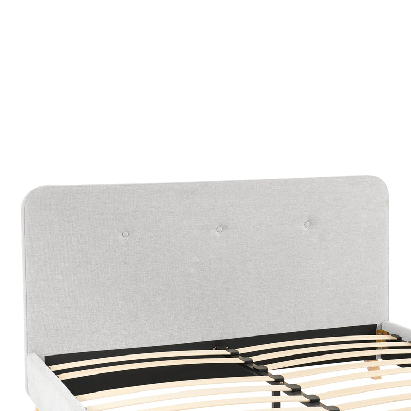 Κρεβάτι διπλό Restel  ύφασμα γκρι 160x200εκ - Image 5