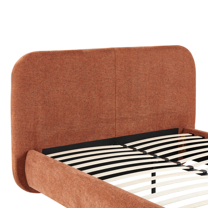 Κρεβάτι Salena  terracotta ύφασμα 160x200εκ