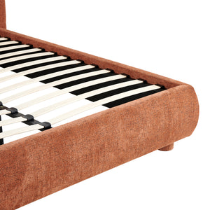 Κρεβάτι Salena  terracotta ύφασμα 160x200εκ