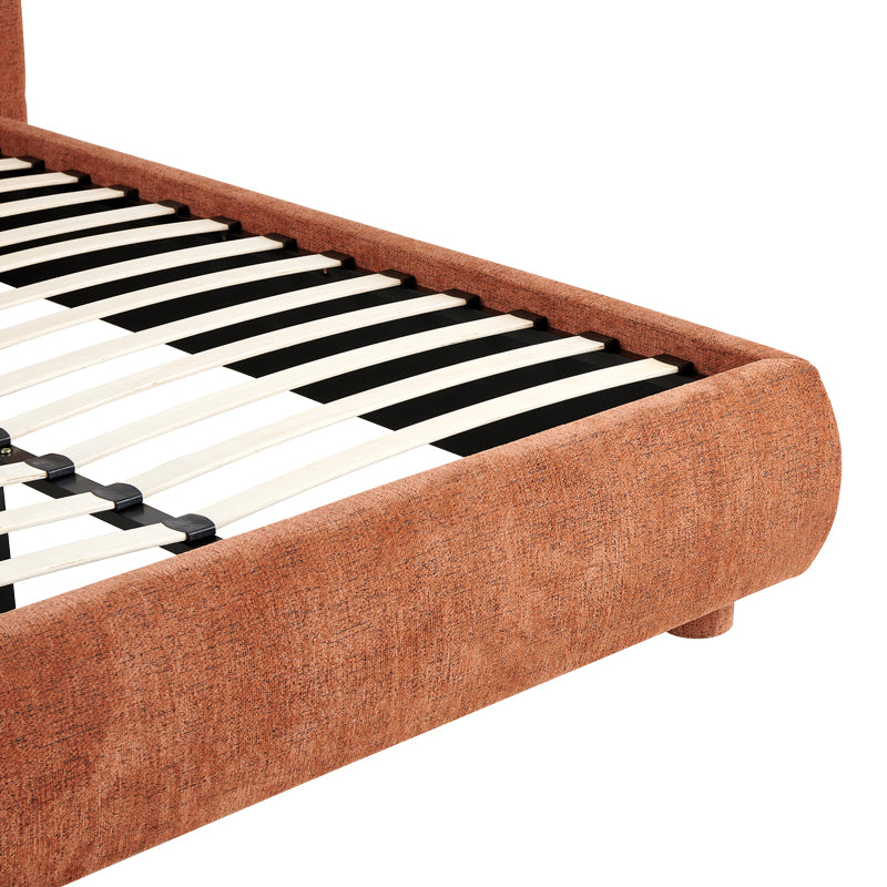 Κρεβάτι Salena  terracotta ύφασμα 160x200εκ