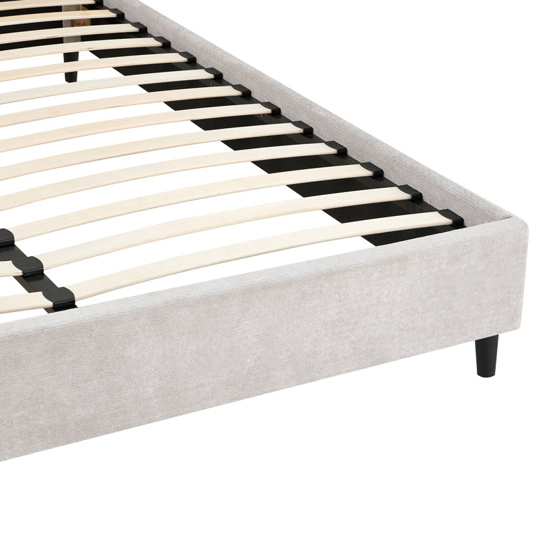 Κρεβάτι διπλό Sensa  ανοιχτό γκρι ύφασμα 160x200εκ