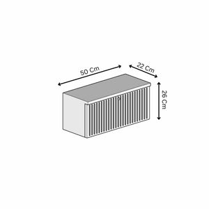 Μπουφές Methone Επιτοίχιος Μπλε 50x22x26 εκ. MDF