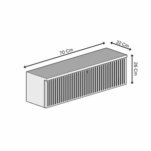 Μπουφές Methone Επιτοίχιος Μαύρο 70x22x26 εκ. MDF