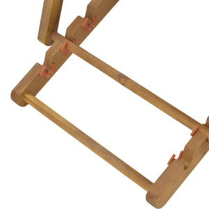Σεζλόνγκ Xurian  ξύλο ακακίας φυσικό-πανί pvc μαύρο - Pakobazaar