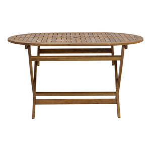 Τραπεζαρία Zerco-Falov  σετ 5τεμ φυσικό μασίφ ξύλο ακακίας 130x80x72εκ - Pakobazaar