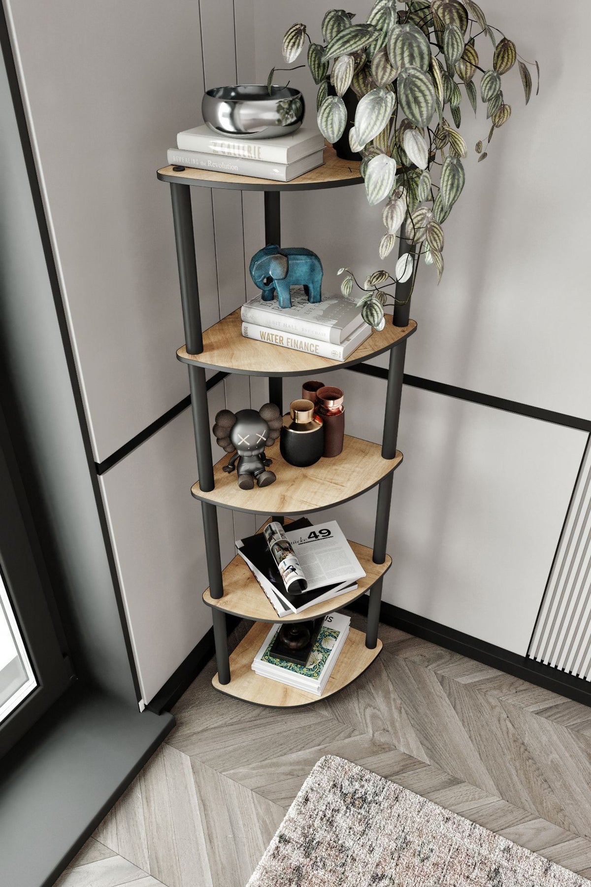 Βιβλιοθήκη Velika Δρυς 34x34x139 εκ. MDF