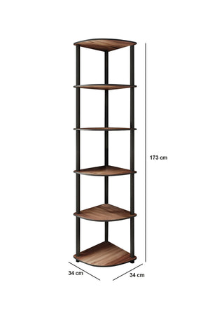 Βιβλιοθήκη Vlychos Καρυδί 34x34x173 εκ. MDF