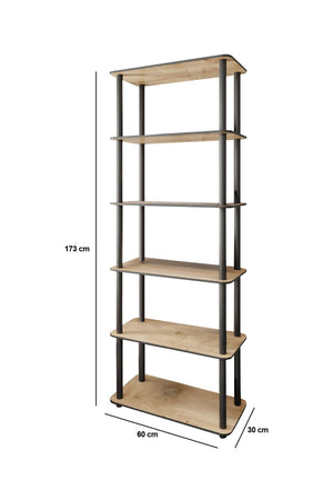Βιβλιοθήκη Volissos Δρυς 60x30x173 εκ. MDF