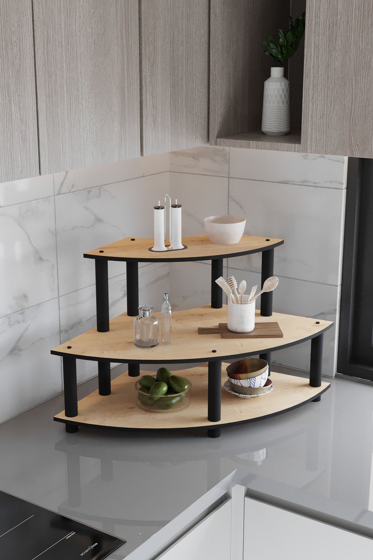 Ράφι Κουζίνας Kabyle Δρυς 70x42x38 εκ. MDF