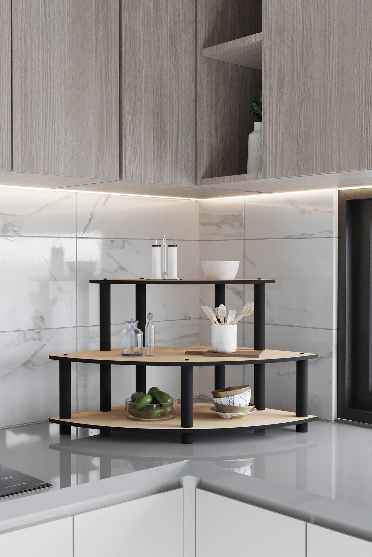 Ράφι Κουζίνας Kabyle Δρυς 70x42x38 εκ. MDF