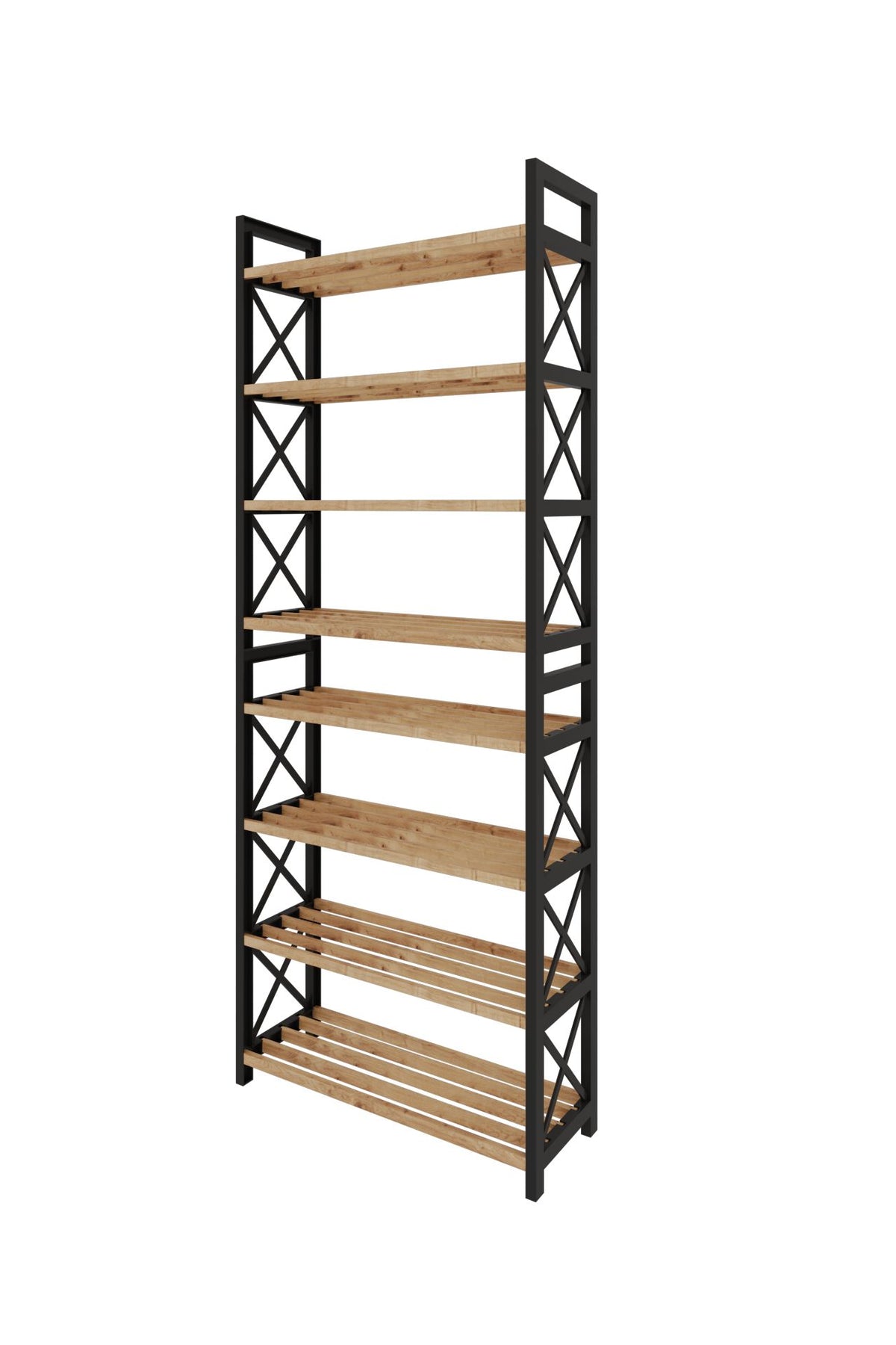 Ραφιέρα Kapsali Μαύρο 46x18x128 εκ.