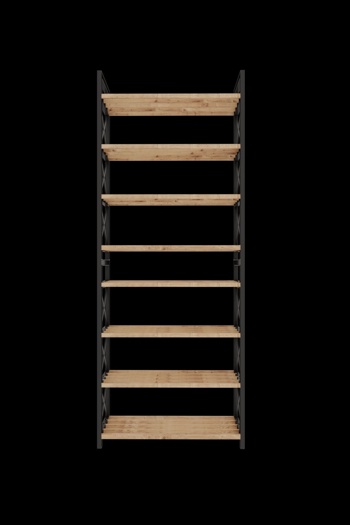 Ραφιέρα Kapsali Μαύρο 46x18x128 εκ.