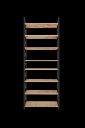 Ραφιέρα Kapsali Μαύρο 46x18x128 εκ.