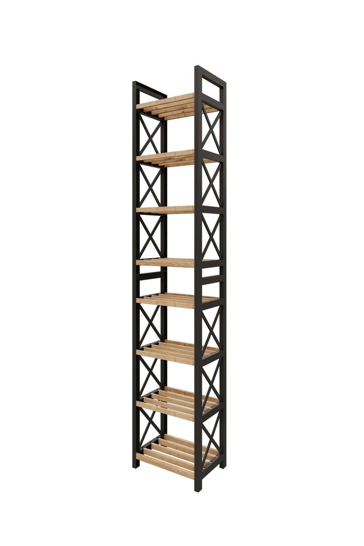 Ραφιέρα Kalamaki Μαύρο 23x18x128 εκ.