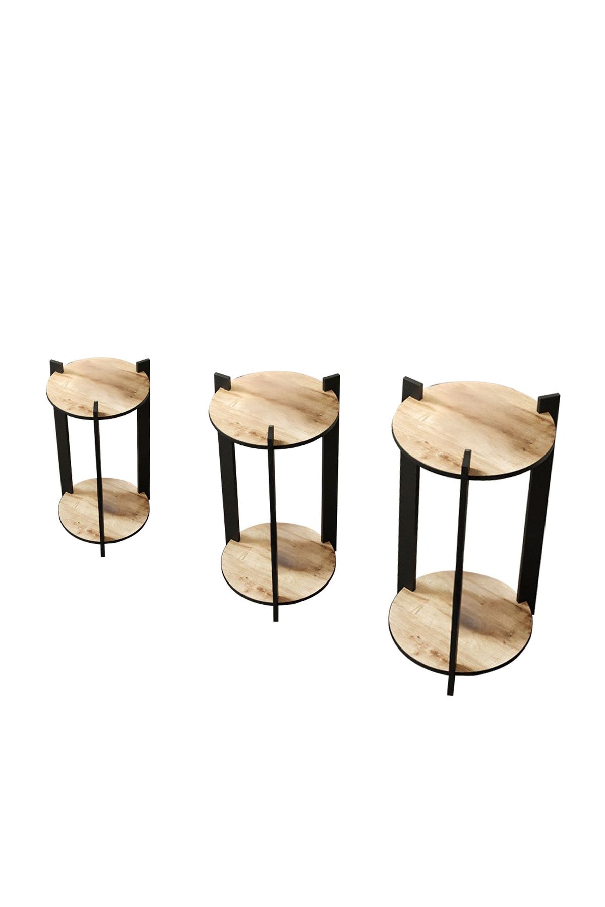 Ξύλινη Βάση Φυτών Paralia Δρυς 23x23x30 εκ. MDF