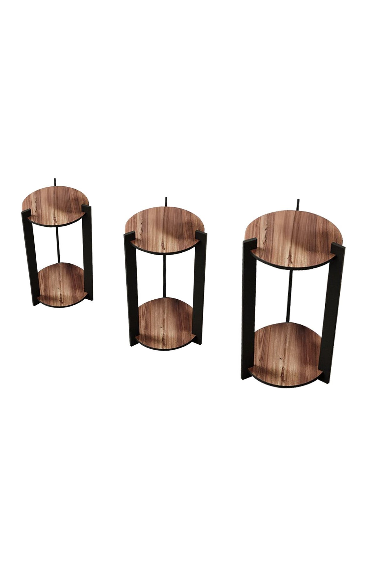 Ξύλινη Βάση Φυτών Paralia Καρυδί 23x23x30 εκ. MDF