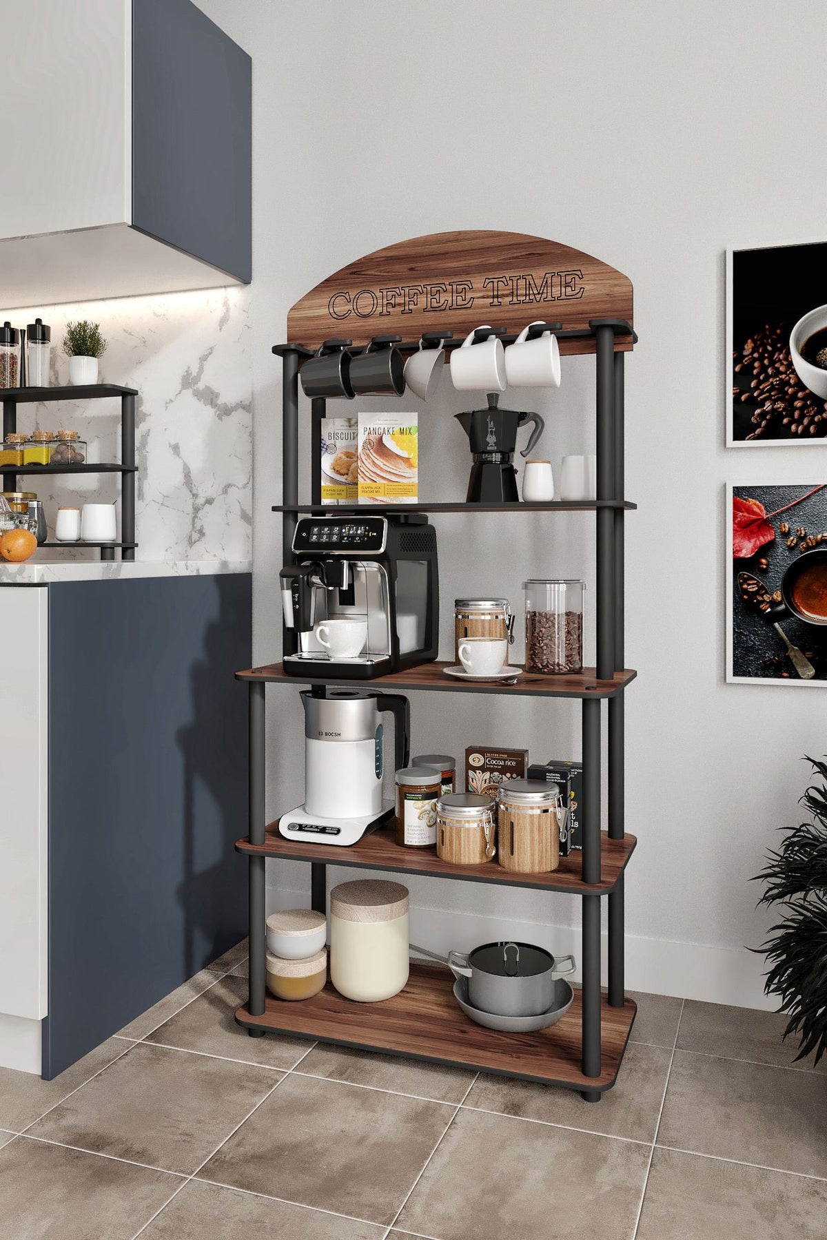 Ντουλάπι Καφέ Kamenitsa Καρυδί 69x39x160 εκ. MDF