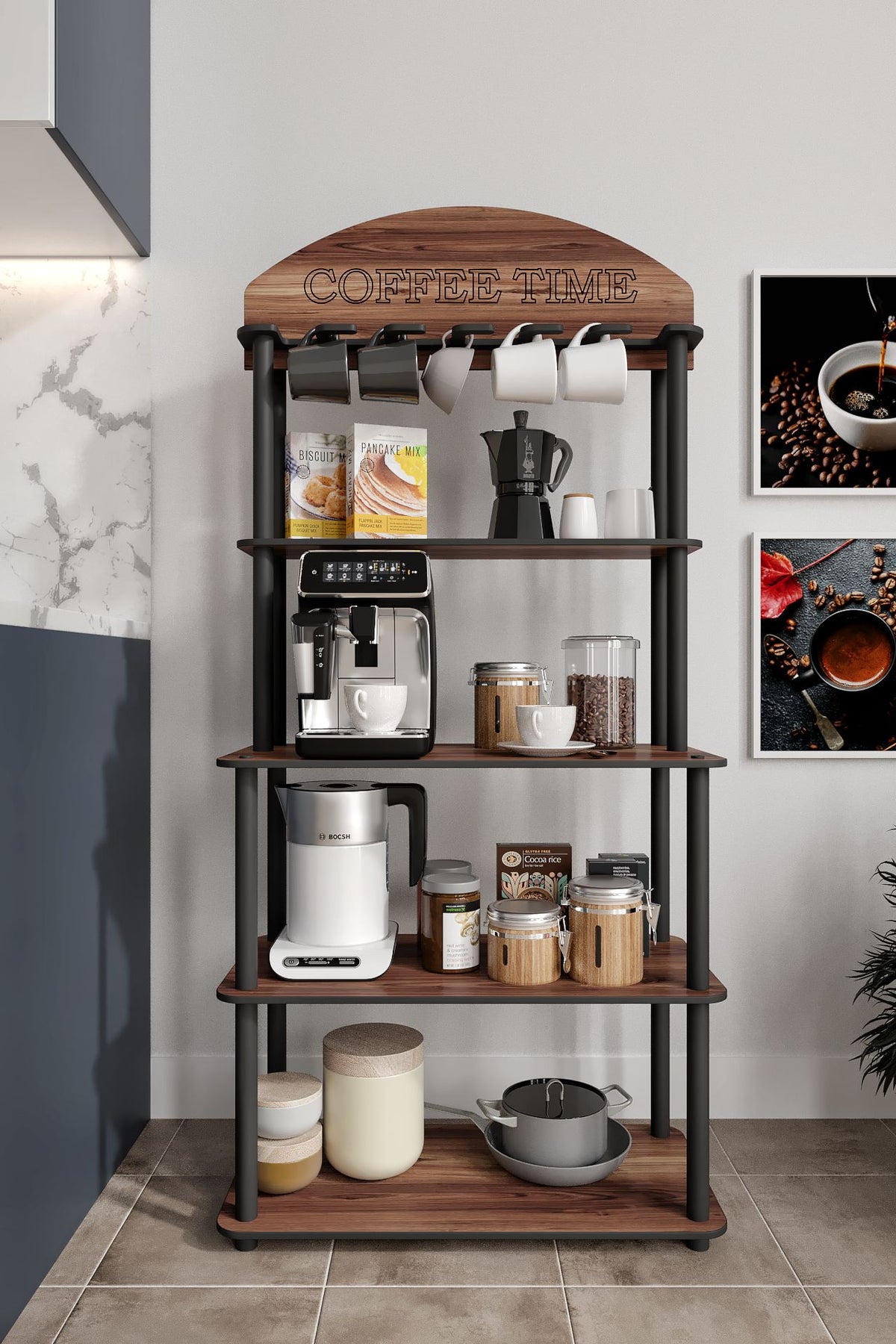 Ντουλάπι Καφέ Kamenitsa Καρυδί 69x39x160 εκ. MDF