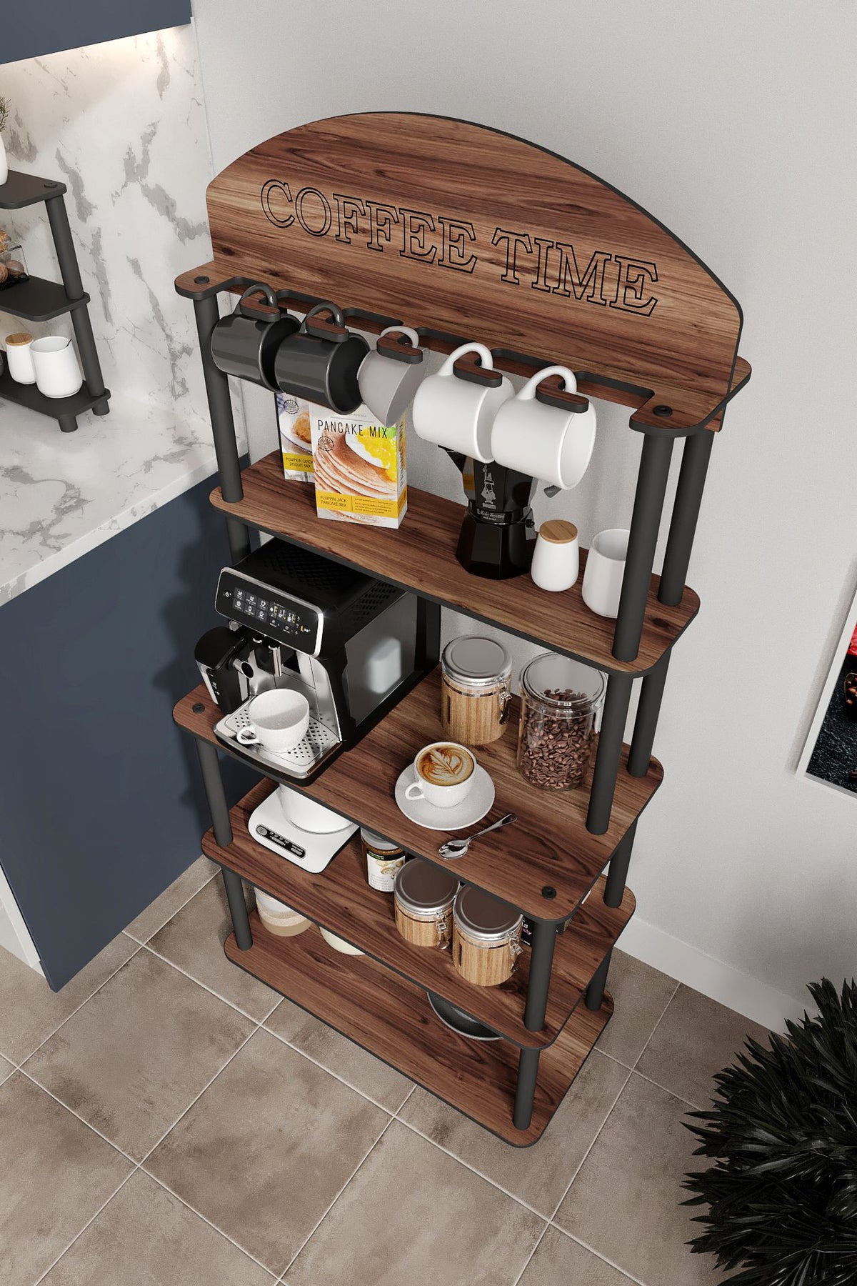 Ντουλάπι Καφέ Kamenitsa Καρυδί 69x39x160 εκ. MDF